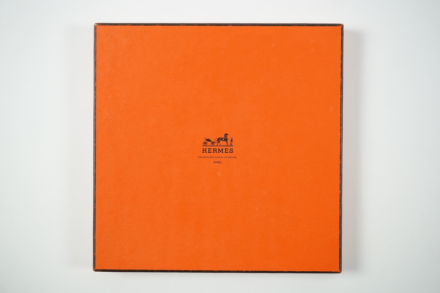 A Hermes navy Cliquetis silk scarf by Julia Abadie with box and Christmas outer box. 90 x 90cm